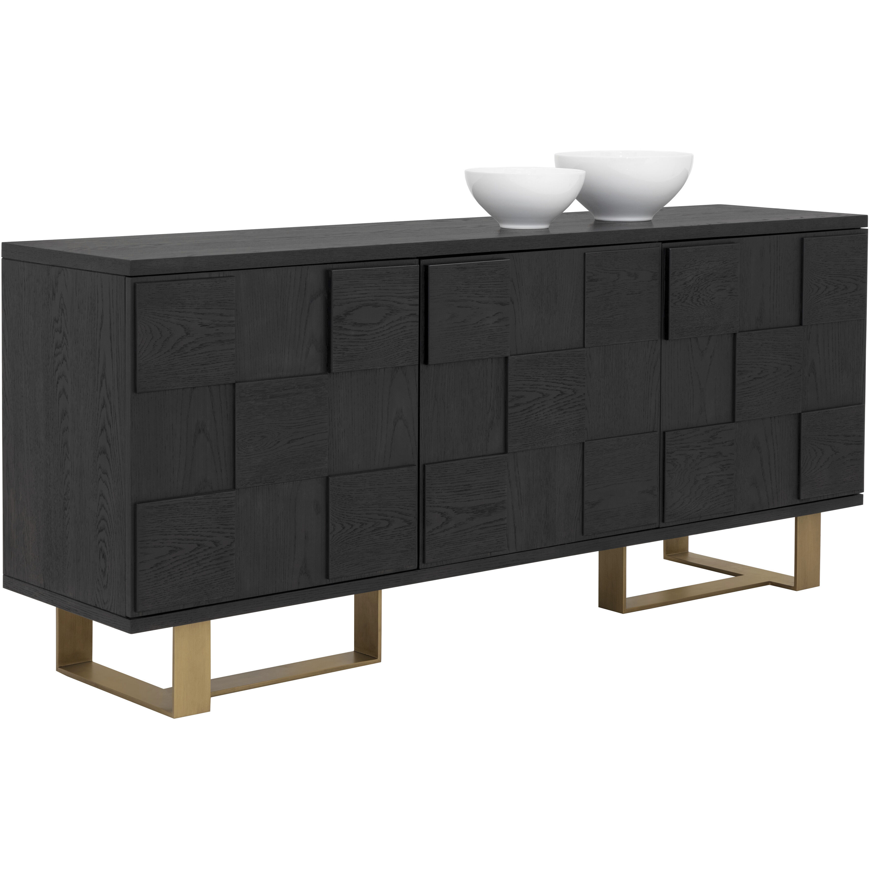 Lars 79 X 18.5 inch Espresso / Antique Brass Sideboard